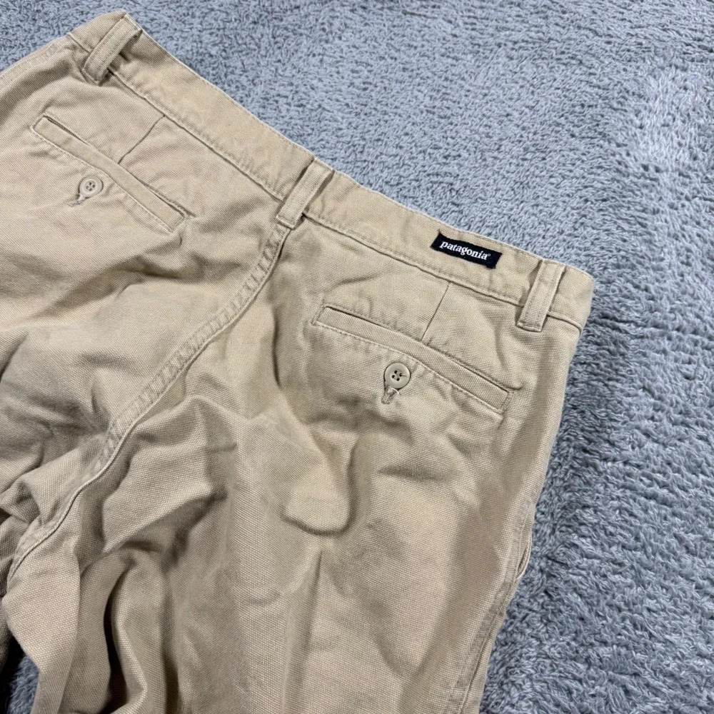 Vintage Patagonia Organic Cotton Canvas Work Pants Tan Khaki‎ Straight Leg 32x33